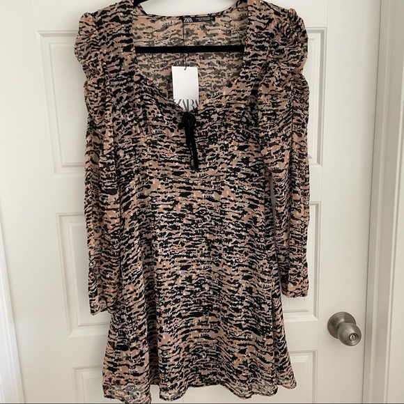 ZARA ANIMAL PRINT DRESS - Picture 7 of 14